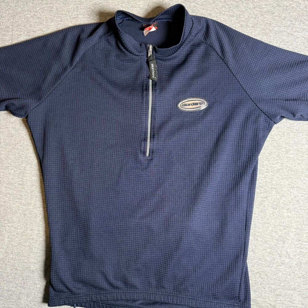 Giordana Cycling Jersey Womens Large Blue Shirt 1/2 Zip Pockets Italy